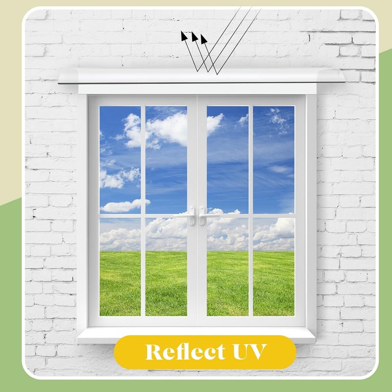 Pushglossy 2 Pcs 15.8 x 23.6 Inch Window Awning Invisible Rain Shelter Cover PET Front Door Canopy for Sun Snow Garden Outdoor Patio Protection - Image 4